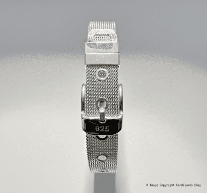 Exquisite 925 Sterling Silver Belt Buckle Bracelet - Image 4