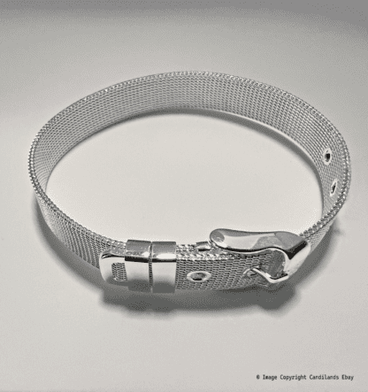 Exquisite 925 Sterling Silver Belt Buckle Bracelet - Image 5