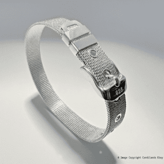 Exquisite 925 Sterling Silver Belt Buckle Bracelet