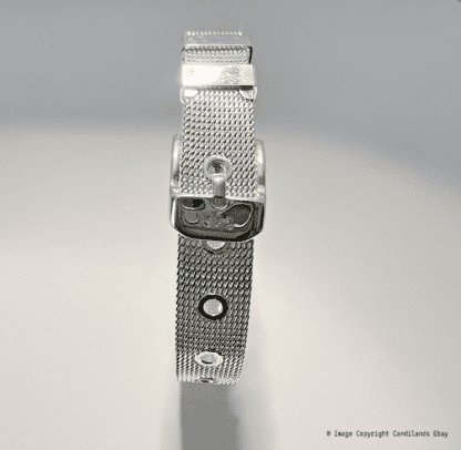 Exquisite 925 Sterling Silver Belt Buckle Bracelet - Image 2