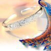 Exquisite 925 Sterling Silver Peacock Bracelet: A Symbol of Grace and Beauty