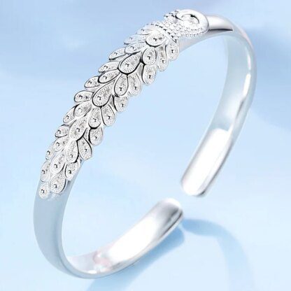 Exquisite 925 Sterling Silver Peacock Bracelet: A Symbol of Grace and Beauty - Image 2
