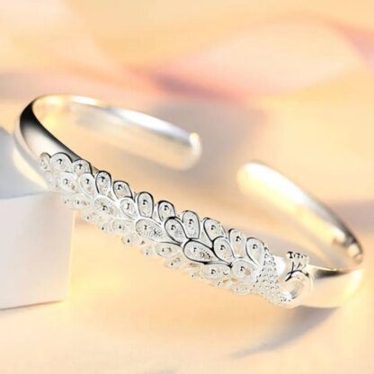 Exquisite 925 Sterling Silver Peacock Bracelet: A Symbol of Grace and Beauty - Image 6