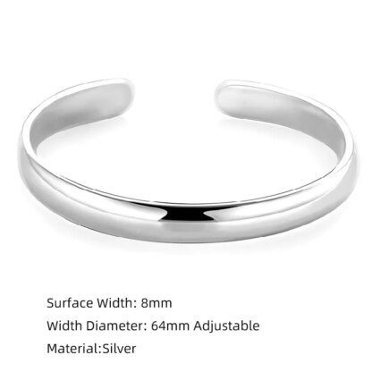 Exquisite 925 Silver Plated Cuff Bracelet: Elevate Your Style - Image 8
