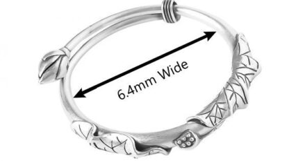 Exquisite 925 Silver Lotus Leaf Bracelet: Handmade Elegance - Image 8