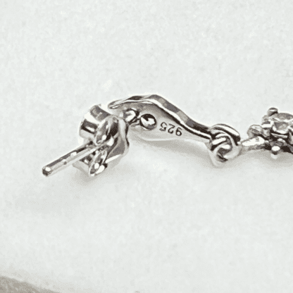 Celestial Charm: 925 Silver Star and Moon Drop Earrings for Enchanting Elegance - Image 4