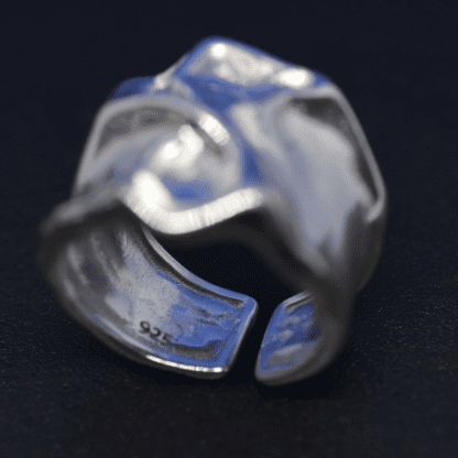 Minimalist 925 Silver Lava Ring: Elevate Your Style - Image 2