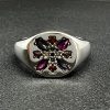 Silver Ring in Flower Gemstone Design for Woman, Treat Yourself - Image 6