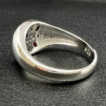 Silver Ring in Flower Gemstone Design for Woman, Treat Yourself - Image 3