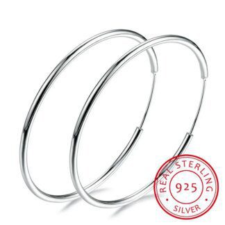 925 Sterling Silver 5cm Hoop Earrings: Elevate Your Style with Timeless Elegance