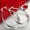 Exquisite 925 Silver Tear Drop Hooped Earrings: Elevate Your Style