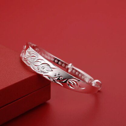 Engraved Magic Fire Phoenix Bracelet: Sterling Silver 925 - Image 6