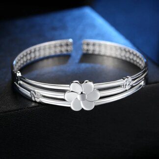925 Sterling Silver Adjustable Flower Charm Bracelets: Timeless Elegance for Every Wrist