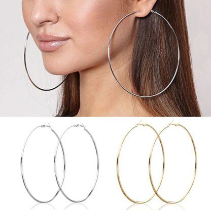 Captivating Circle Hoop Earrings: Elevate Your Style with Timeless Elegance - Image 3