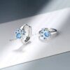 925 Silver Cat Footprint Hoop Earrings: A Purrfect Accessory for Cat Lovers - Image 6