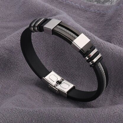 Stainless Steel and Silicone Strap Bracelets: Elevate Your Style - Image 2