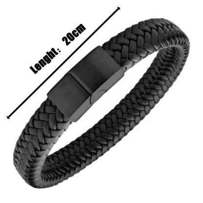 Retro Leather Open Cuff Bracelet with Intricate Rope Design - Image 5