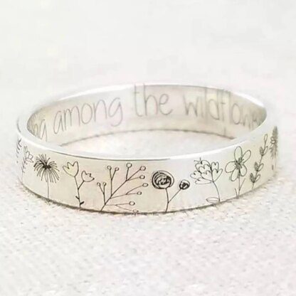Majestic Silver Wildflower Garden Ring - Image 4