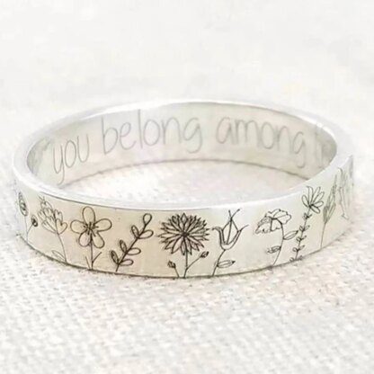 Majestic Silver Wildflower Garden Ring - Image 2