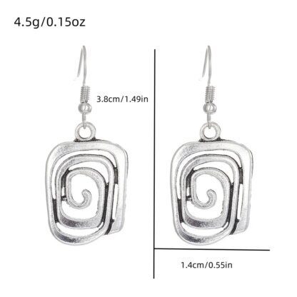 Vintage Bohemian Silver Plated Dangle Earrings: Timeless Elegance for the Modern Woman - Image 5