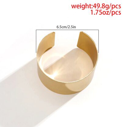 Exquisite Silver Wide Cuff Bracelets: Elevate Your Style with Metallic Elegance - Image 4