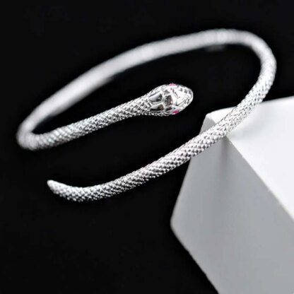 Serpentine Elegance: Snake Shape Bracelet for Women's Fun Party Fashion - Image 3