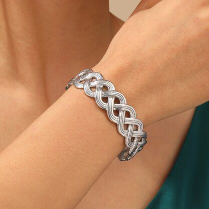 Exquisite Silver Style Roman Weave Bracelet: A Timeless Gift of Elegance