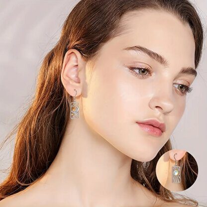 Celestial Symphony: Moon, Stars, and Sun Earrings for Cosmic Glamour - Image 3