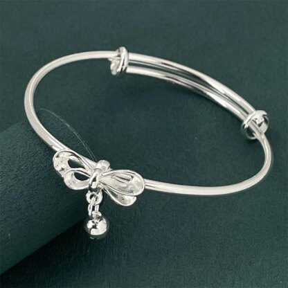 Majestic Flutterby: Adjustable 925 Silver Plated Bracelet - Image 4