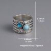 925 Silver Ocean Blue Crystal Ring Stunning & Versatile - Image 6