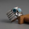 925 Silver Ocean Blue Crystal Ring Stunning & Versatile - Image 5