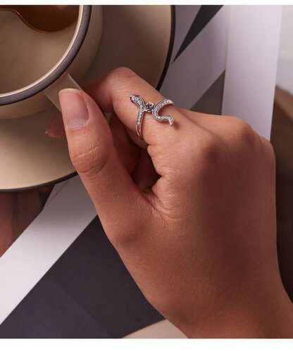 Genuine 925 Sterling Silver Snake & Rose Statement Ring – Bold Handcrafted Design - Image 6