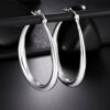 Exquisite 925 Silver Tear Drop Hooped Earrings: Elevate Your Style - Image 4