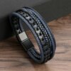 Vintage Leather Rope Braided Bracelet: Multi-Layered Charm for Your Wrist - Image 4