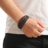 Vintage Leather Rope Braided Bracelet: Multi-Layered Charm for Your Wrist - Image 7