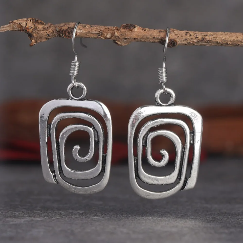 Vintage Bohemian Silver Plated Dangle Earrings: Timeless Elegance for the Modern Woman